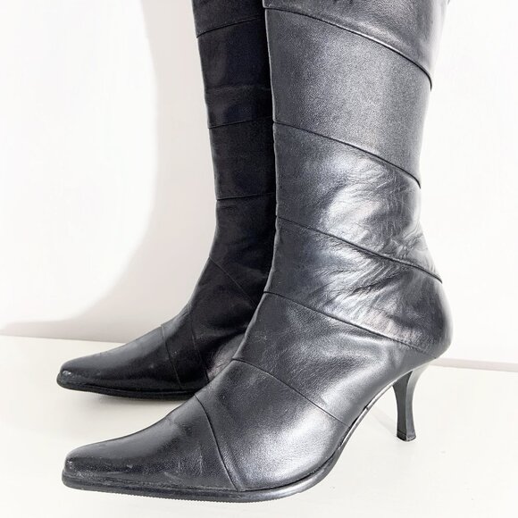 PRISM Black Heeled Boots - Picture 5 of 12